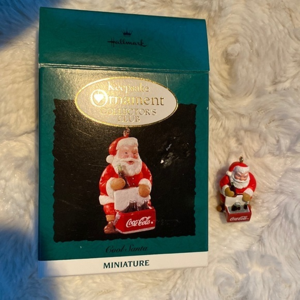 Hallmark Keepsakes Mini Miniature Coca-Cola Santa ornament